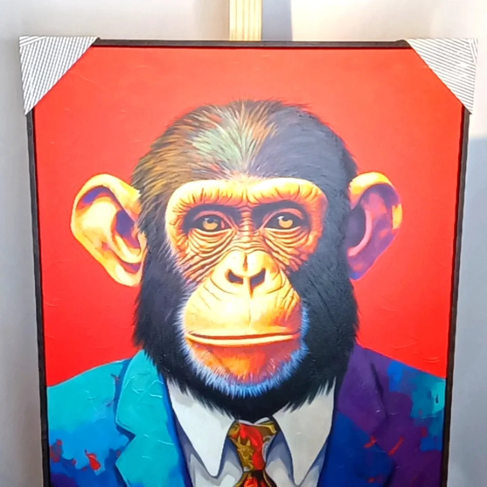 Business Monkey Hand Painted 18.5